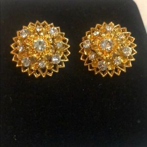 Gold earrings clip ons